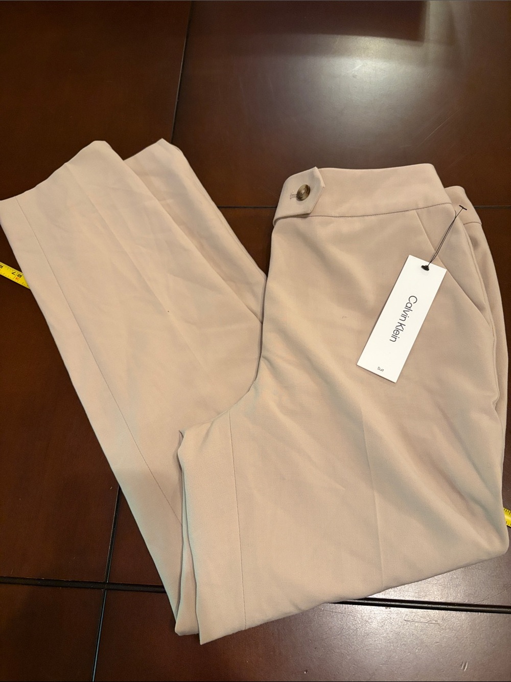 Calvin Klein modern Lux Beige Suit Pants
